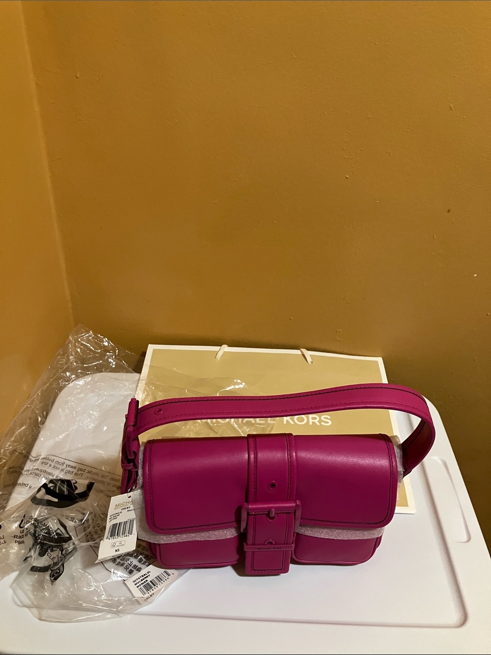 Michael Kors Wildberry Colby Leather Shoulder Bag